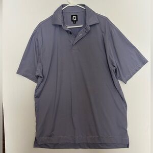 FootJoy ProDry Performance golf polo shirt in a blue and white stripe L